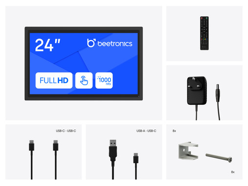 24 Zoll Touchscreen Metall (High-Brightness)